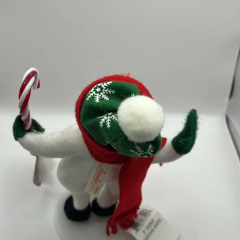 Annalee Snowman with Candy cane Shovel 2003
